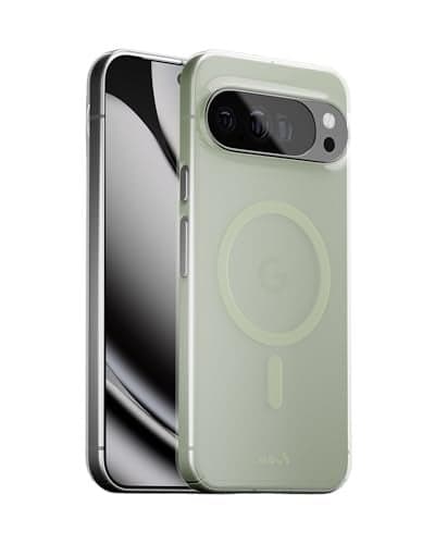 Mous for Google Pixel 10 Pro XL 2025 Case Compatible with Qi2 MagSafe and Pixelsnap Super Thin Crystal Clear Slim Design Green Tint