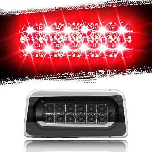 BASIKER 3rd Third Brake Light Tail Lights fit for 1994-2004 Chevy s10 S-10 GMC Sonoma Regular Cab or Crew Cab (Smoking Housing Red light)
