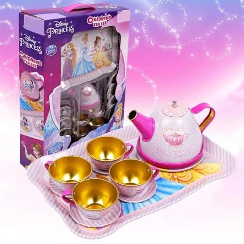 GRAPHENE Princess Pretend Play Tea Party Set for Kids – 14-Piece Kitchen Toy for Girls & Boys Ages 3-6 Fun & Safe Tea Time Role Play Gift for Toddlers & Preschoolers
