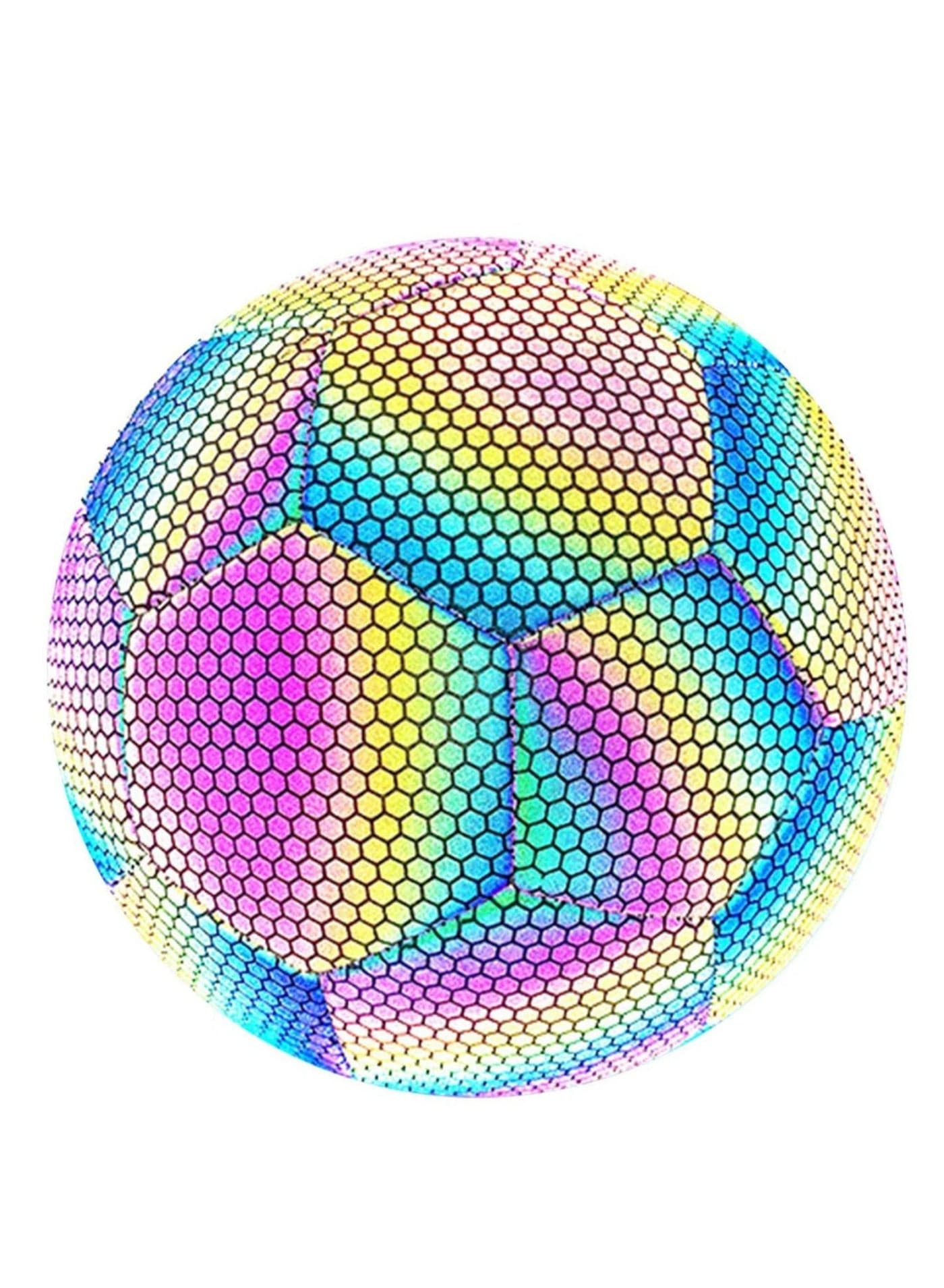 Reflective Soccer Ball, Holographic Light-Emitting Ball Flashing Dark Toys Football for Night Games and Training Glowing Lightweight Toy Gift Boys, Children, Men