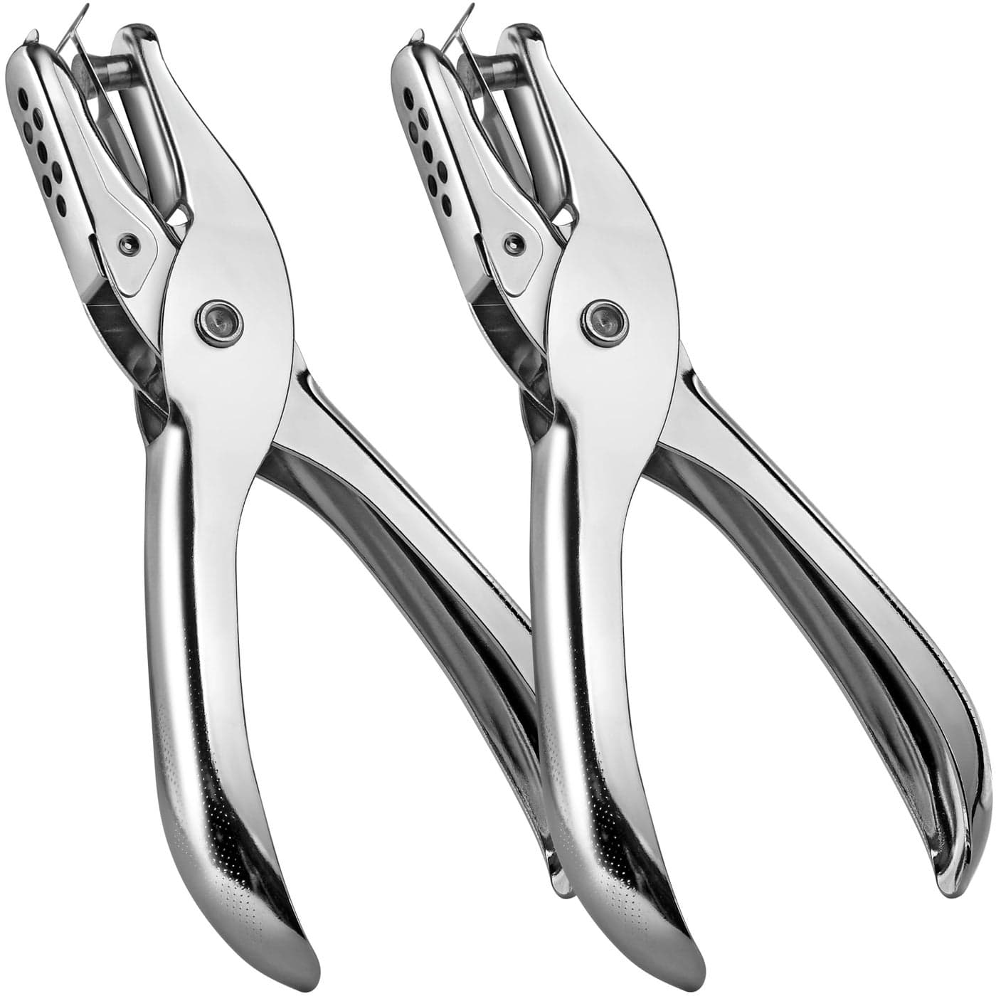 Decymis 2 Pieces Small Single Hole Punch 14 Inch One Hole Paper Punch with 8 Sheet Capacity Punch Accuracy Hole Puncher Single for Crafts Tags and Tickets