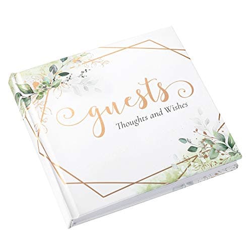 Lillian Rose Botanical and Geometric Guest Book with Gold Accents