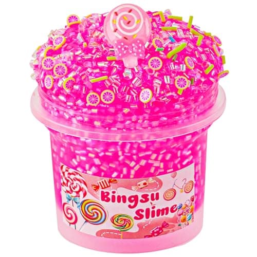 Okaybee Pink Bingsu Slime NonSticky Glimmer Crunchy Slime Slimes Party Favors for Kids Slimes Sensory Experience Toys Birthday Easter Halloween Girls BoysTeens Gift