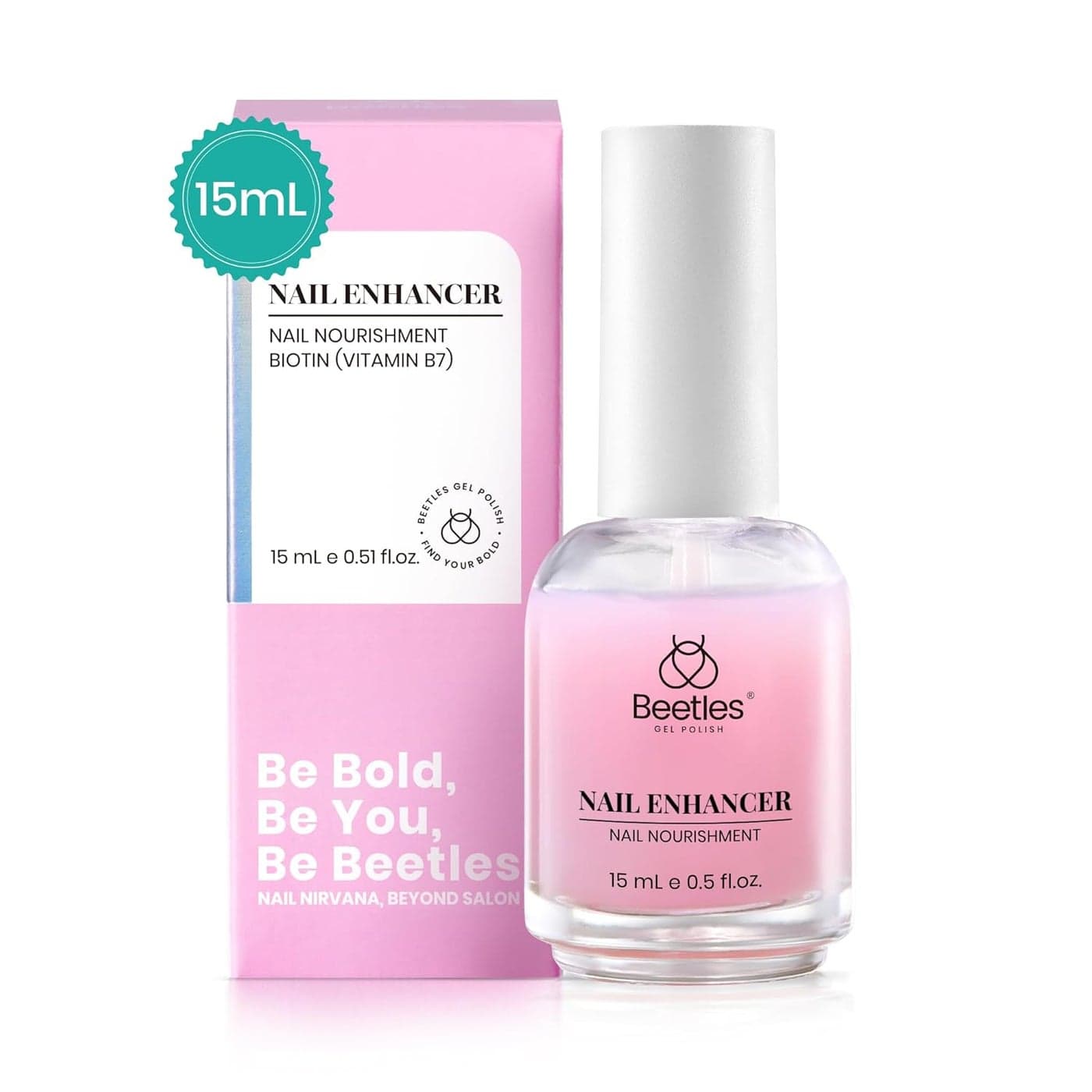 Beetles Nail StrengthenerAir Dry Clear Nail Polish Strengthener and Growth Nail Growth Treatment Nail Strengthener for Thin Nails and Growth