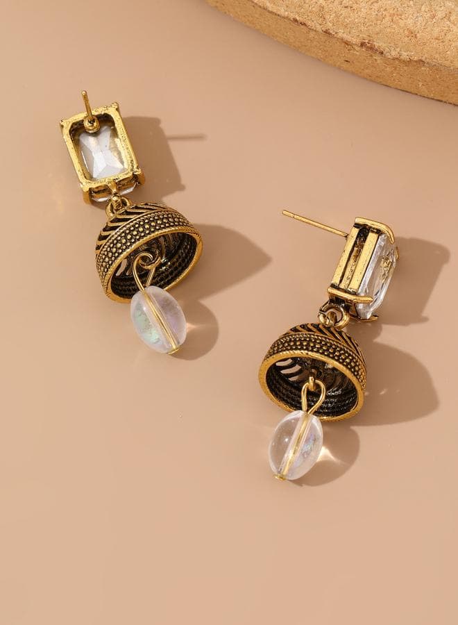Take Two Gold Tone Bell Shape Jhumka Earrings