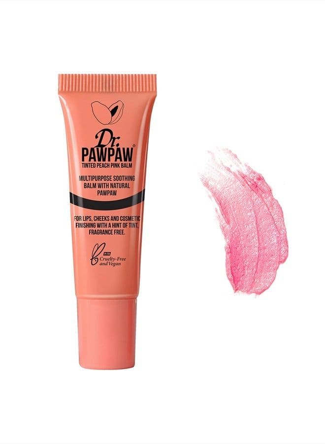 Dr. PAWPAW Multi-Purpose Balm | No Fragrance Balm, For Lips, Skin, Hair, Cuticles, Nails, and Beauty Finishing | 10 mL (Peach Pink, 1 Pack)