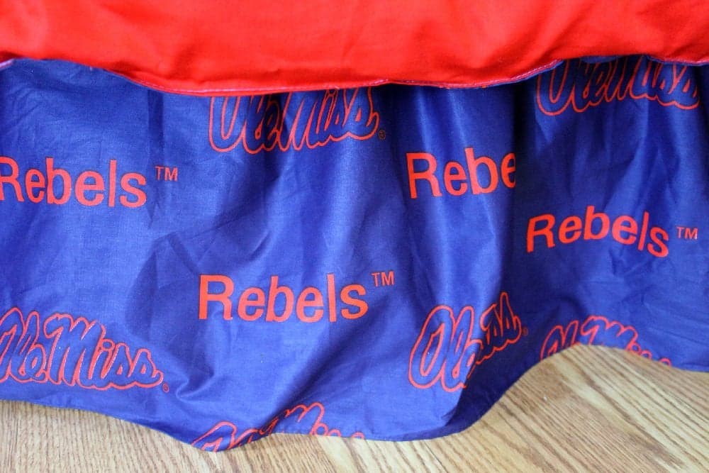 College Covers Everything Comfy Mississippi Rebels Dust Ruffle Bed Skirt Twin