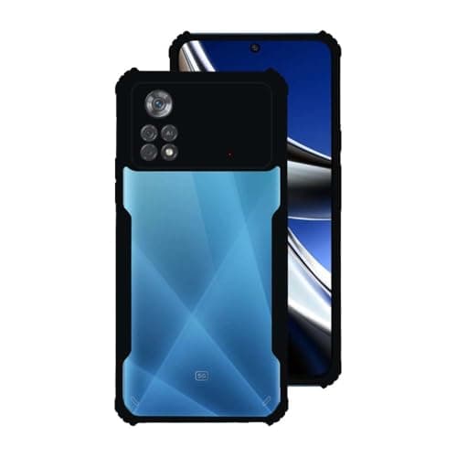 7SEVEN® Ipacky Back Cover for Poco X4 Pro 5G Mobile Back Case Shock Proof Design Camera Edges Protection Crystal Clear Phone Case Precise Cutouts Matte Black Soft Bumper Phone Cover