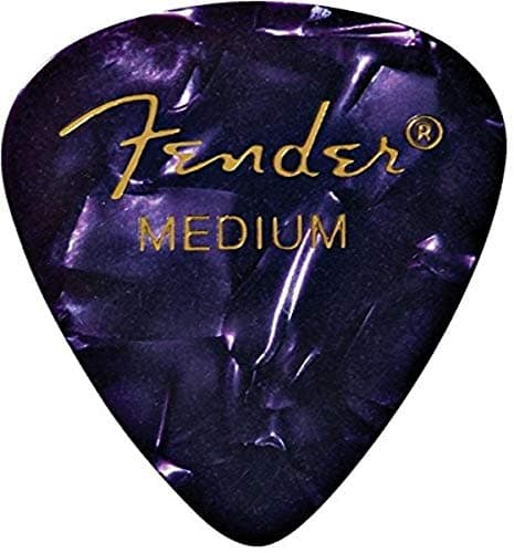 Fender Premium Celluloid Guitar Picks 351 Shape, Guitar Accessories, Purple Moto, Medium, 144-Pack