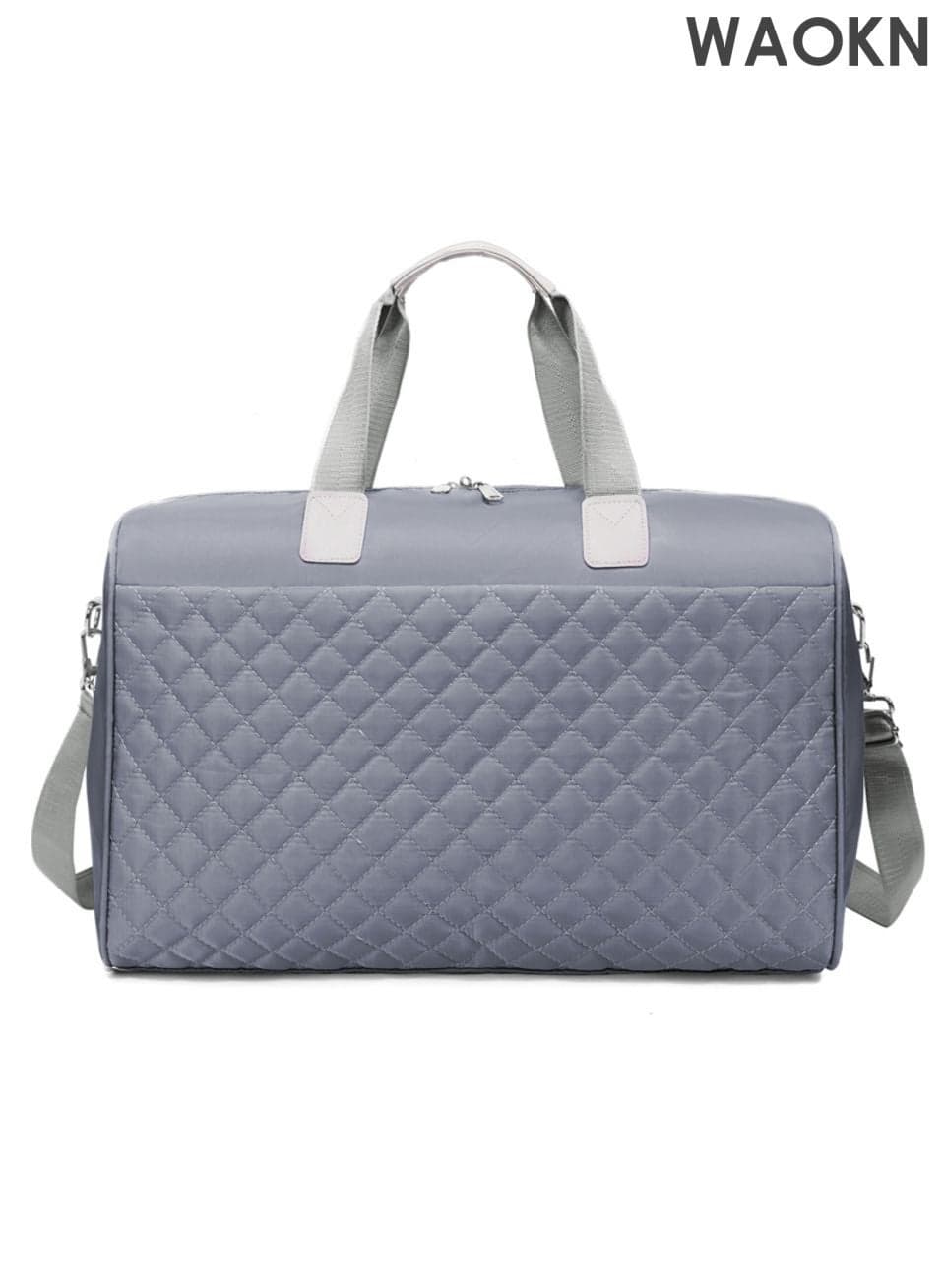 Unisex High Quality Travel Duffel Bag , Large Capacity Lightweight Waterproof Oxford Fabric Multipurpose Shoulder Luggage Bag for Fitness Sports Training Trip for Men and Women , Dry wet separation travel bag,Grey .