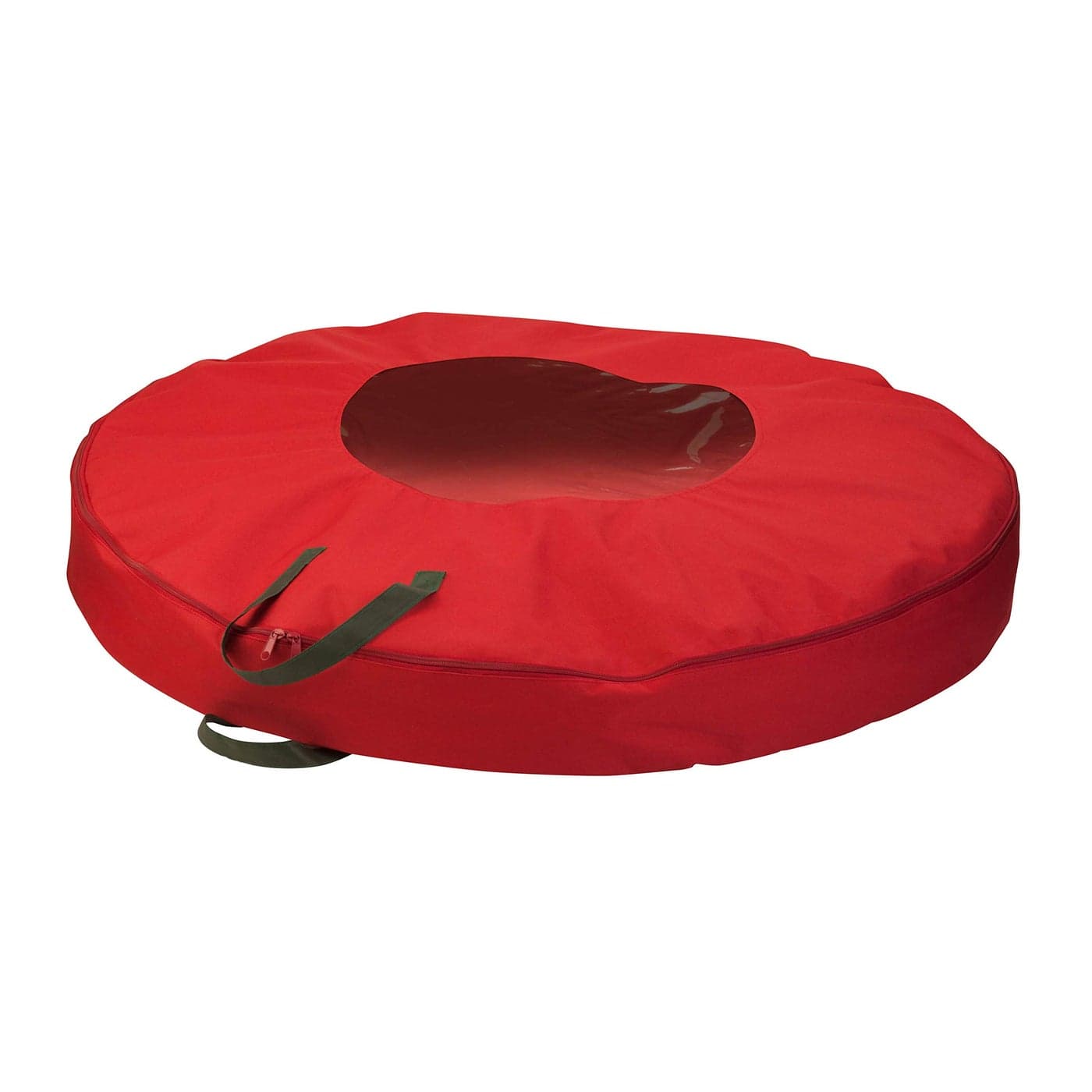 HoneyCanDo 36Inch Holiday Wreath Storage with Handles Red SFT02927 Red