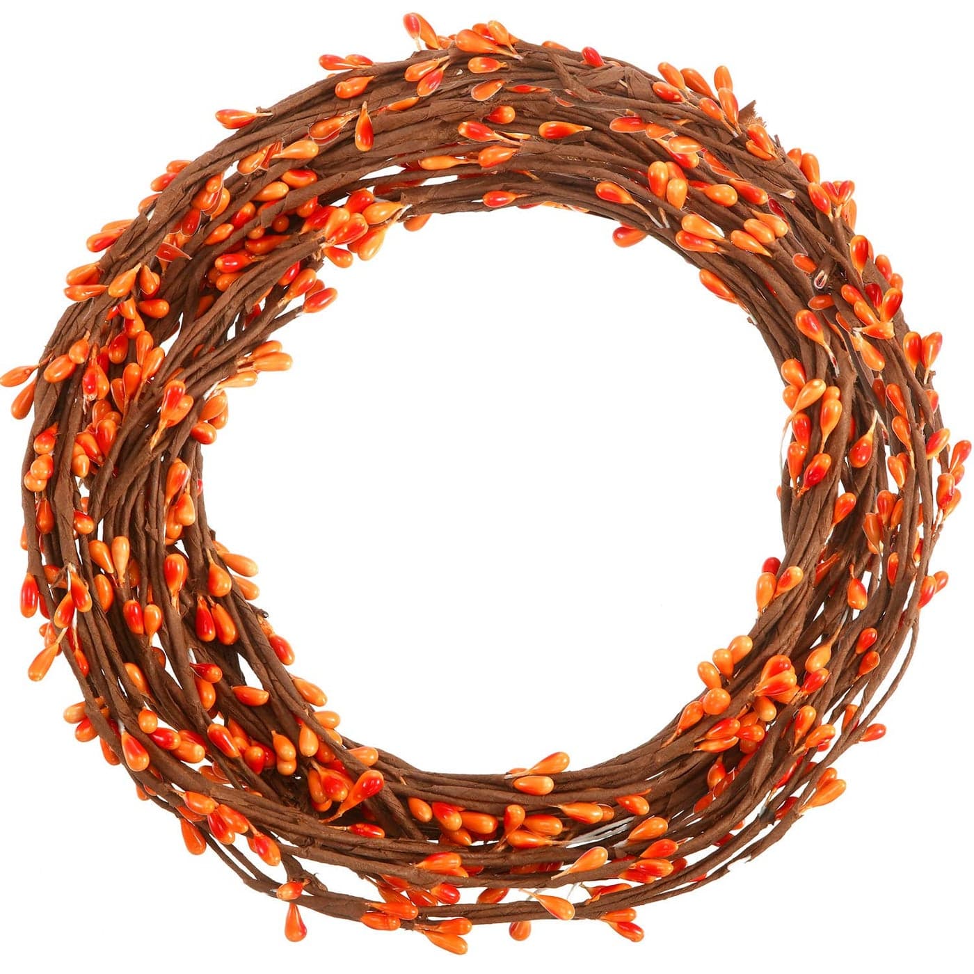 WILLBOND 64 Feet Ply Pip Berry Garland for Christmas Winter Indoor Outdoor Decor Head Wreaths Wedding CrownsOrange30 Packs