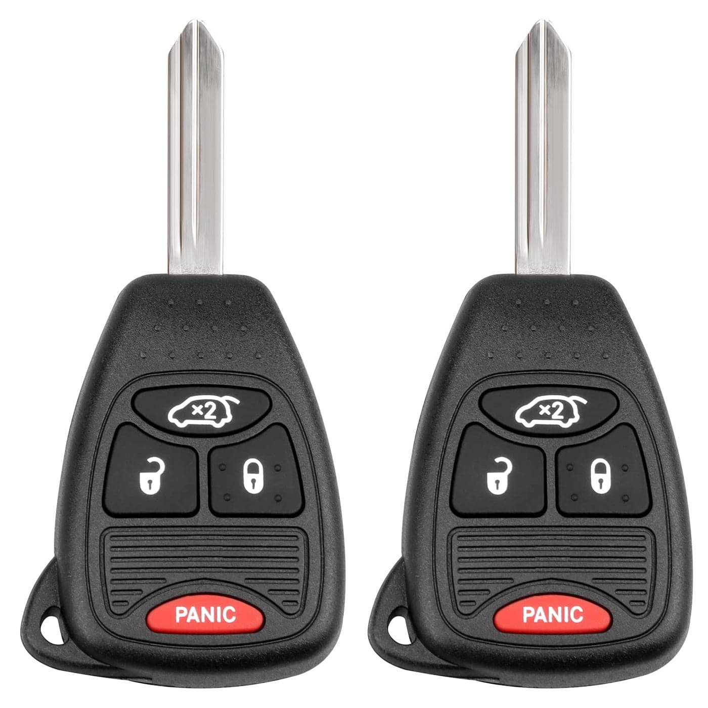 NPAUTO 2Pcs Key Fob Replacement for Dodge Ram Charger Durango 20042009 Chrysler 200 300 Jeep Commander Grand Cherokee Liberty 20082012 MoreKeyless Entry Remote Control Car Key Fobs OHT692427AA