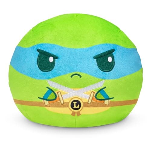 TeeTurtle Teenage Mutant Ninja Turtles 6" Reversible Plushie - Leonardo - Cute Kawaii Soft Stuffed Animal