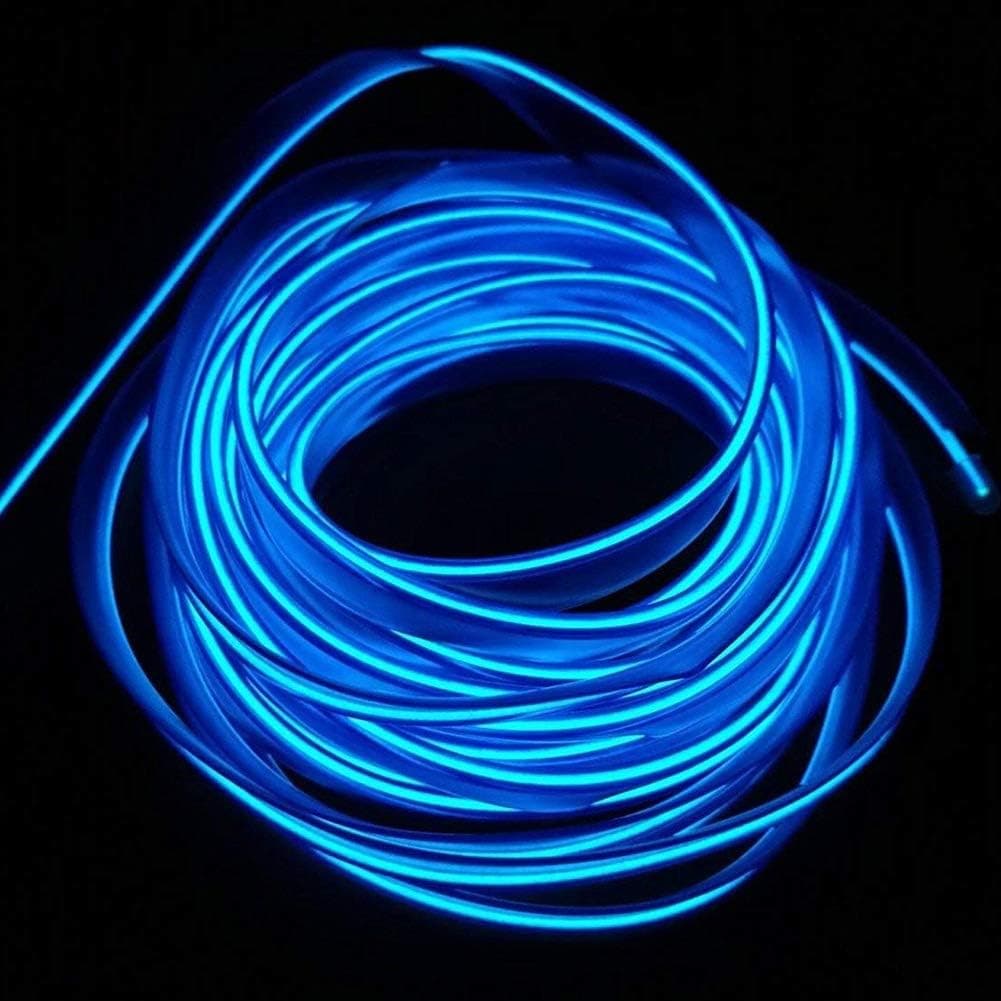 ABALDI 5m Blue EL Wire Rope Lights for Car Interior Decoration