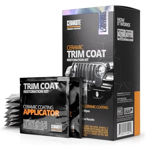 CERAKOTE Ceramic Trim Coat Kit Quick Plastic Trim Restorer Ceramic Coating Guaranteed Restoration to Last Over 200 Washes A Ceramic Coating Not a Dressing