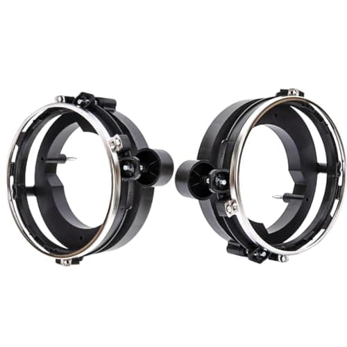 HYSPEED Headlight Bracket Kit Compatible with Jeep Wrangler TJ 19972006 Left Right Side Headlight Mounting Bucket Retainer Replacement for 110383 110384 Black Durable Head Lamp Housing Pair