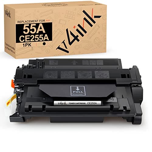 v4ink CE255A Toner Cartridge Compatible Replacement for HP 55A Toner Cartridge Black Ink for HP P3015 P3015d P3015dn P3015n HP Enterprise 500 MFP M521dn M521dw Printer