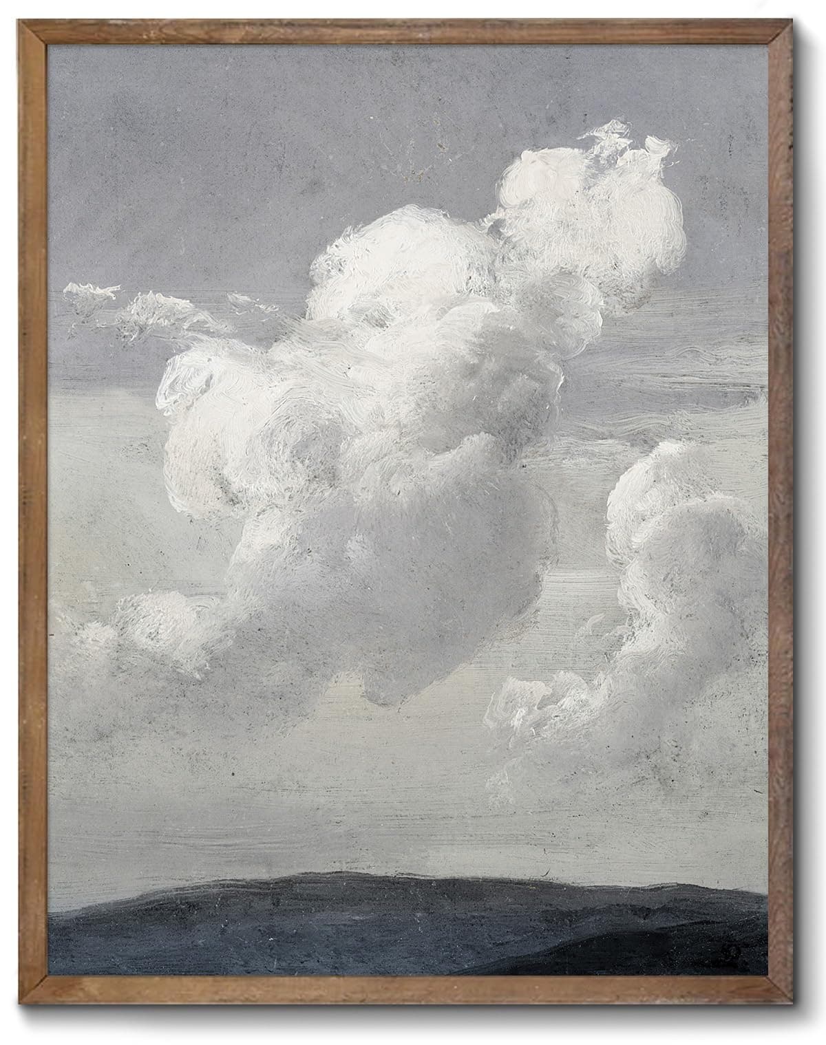 XOCUUI Unframed Canvas Wall Art Classical Oil Painting Canvas Prints Decor Clouds Sky with Vintage Landscape Wall Art Pictures Home Decor 8x10in