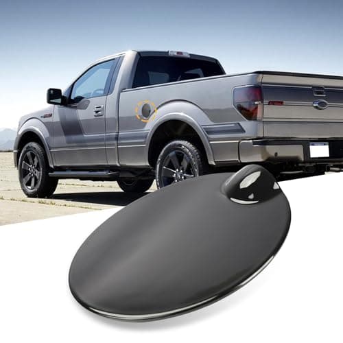 Jaronx Compatible With Ford F150 Gas Cap Cover Replacement 2009 2010 2011 2012 2013 2014 Black Fuel Door Cover for F150 9L3Z99405A26AA Fuel Tank Filler Cap For Ford Gas Door
