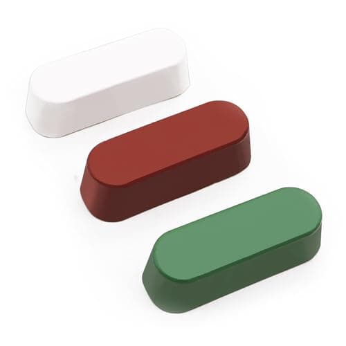 Sunxeke Metal Buffing Polishing Compound Kit,Buffing Wheel Compound Including White Diamond,Red Rouge, General Green(3 Pack, 3.5 Oz)