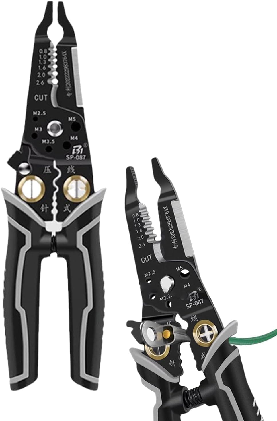 Kresal Multifunctional Wire Cutter and Stripper 9in1 Wire Stripper Tool Crimper Cable Tool with Stripping Cutting and Crimping Functions Wire Splitting and Winding