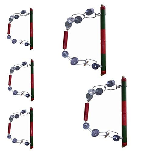 Kaku Fancy Dresses Lezim Dance Musical Equipment For Independence Day/Republic Day/Ganesh Visarjan - Pack of 5