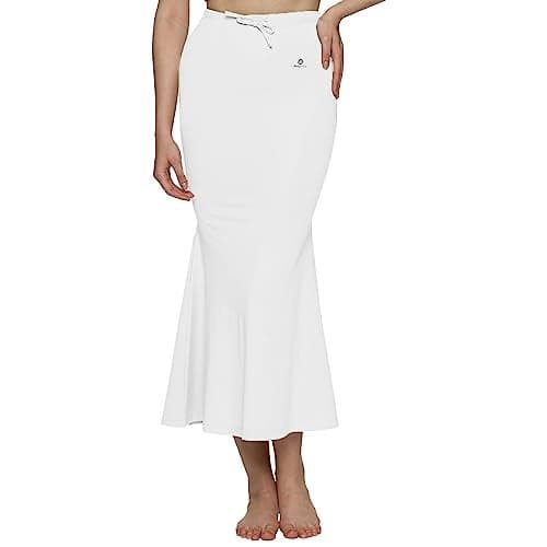 Bodyband Polyester Saree Shapewear Petticoat Smooth Curve Peticote In Party Saree Shaper For Women,Ladies-(White-3Xl)