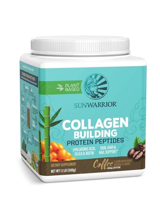 Vegan Collagen Protein Powder for Women Silica Plant Based Collagen Powder Coffee Flavor with Vegan Hair Skin and Nails Vitamins Non-GMO No Added Sugar Soy Dairy & Gluten Free (Coffee, 20 Servings)