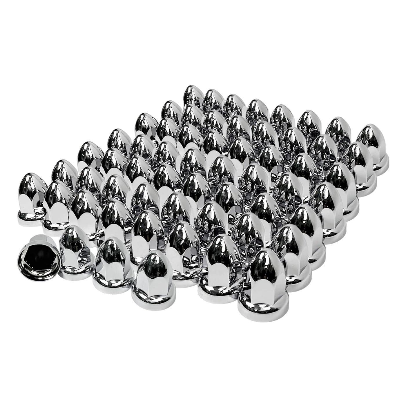Grandroad auto 60 Pack Lug Nut Covers for Semi Trucks 33mm by 212 Thread On Pushon Nut Cover Caps ABS Plastic AntiRust