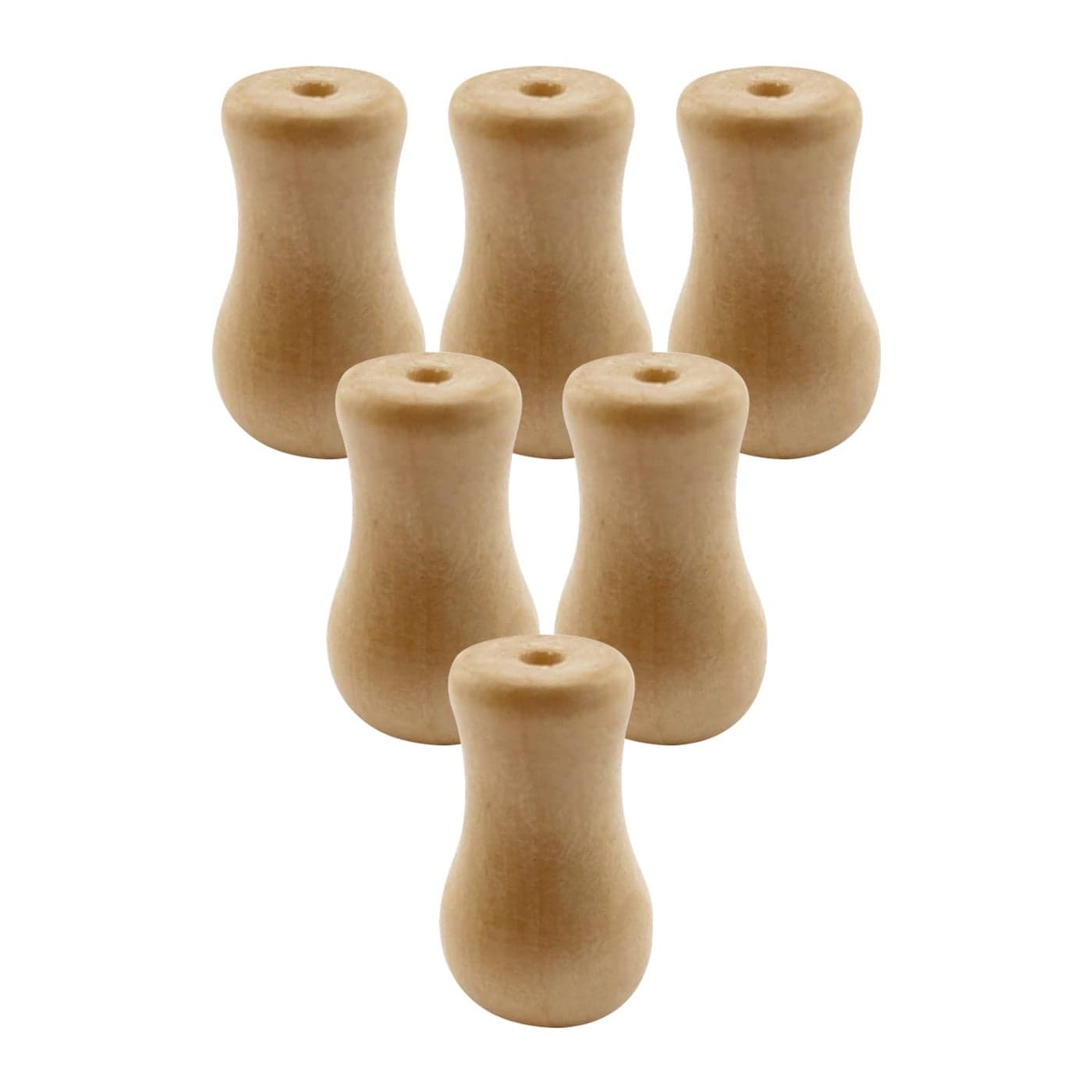 Amazing Drapery Hardware 6 Natural Stained Wood Cord Tassels in Vase Shape for Wood Blind and Roman Shade Pull Cords Rustic Window Treatment Accessories