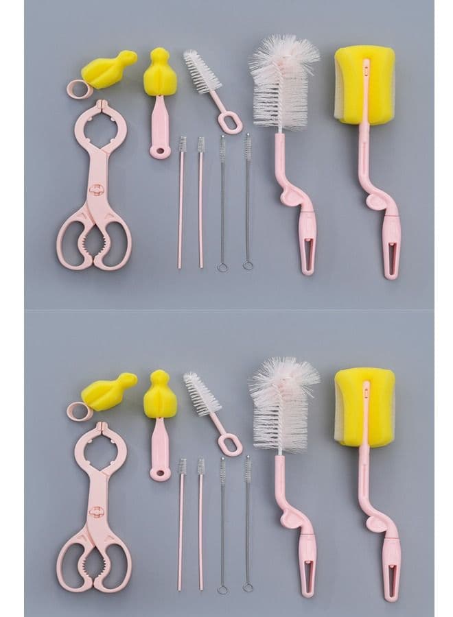 20 Piece 360 Degree Rotating Bottle Cleaning Brush Set For Baby Bottles, Pacifiers, Sports Bottles And Glassware