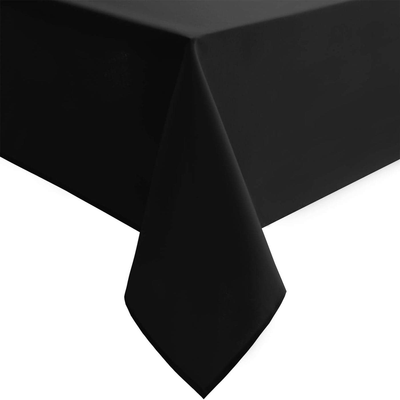 Hiasan Black Rectangle Tablecloth Waterproof Wrinkle Resistant Washable Fabric Table Cloth for Dining Room Kitchen and Outdoor Use 60 x 84 Inch