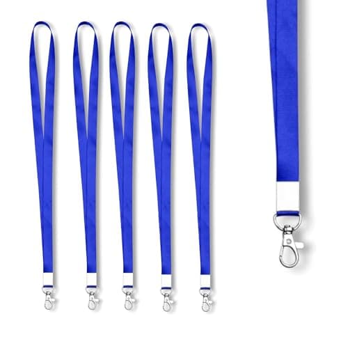 NSSP 24mm or 1 inch thick Lanyards with Badge Clip (Royal Blue, Pack of 100)
