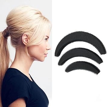 3PCS Back Bump it up Volume Hair Base Insert Tool Moon Shaped Sponge Foam Hair Volume DIY Bump it up Insert Styling Clip Stick Bun Maker Insert Tool Hair Increasing Tools LargeMediumSmall
