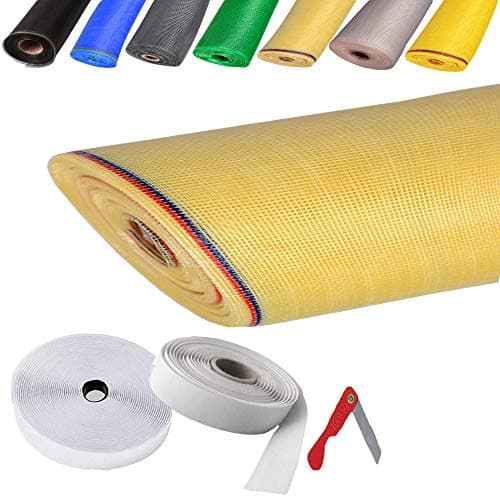 UR LITTLE SHOP Fiberglass Mosquito Net for Windows 4/10 Feet (120/300 Cm) 48/120 Inches 1 Year Guarantee Without Stitching (Ivory Color) 200GSM