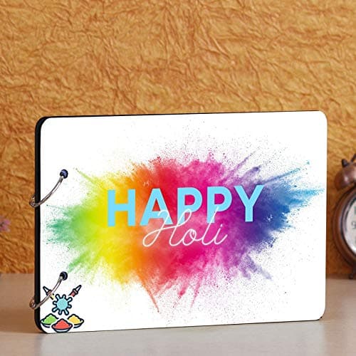 Webelkart Premium Wooden DIY HD Printed Photo Album Scrapbook Memory Book, Photo Album- 25.40 cm x 17.78 cm x 4 cm (30 Sheets)