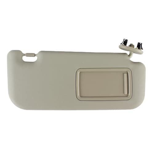 Complete Left & Right Side Sun Visor Set for Toyota Corolla 2009-2013 - Premium Leather Material & Easy Installation (Beige, Right Passenger Side)