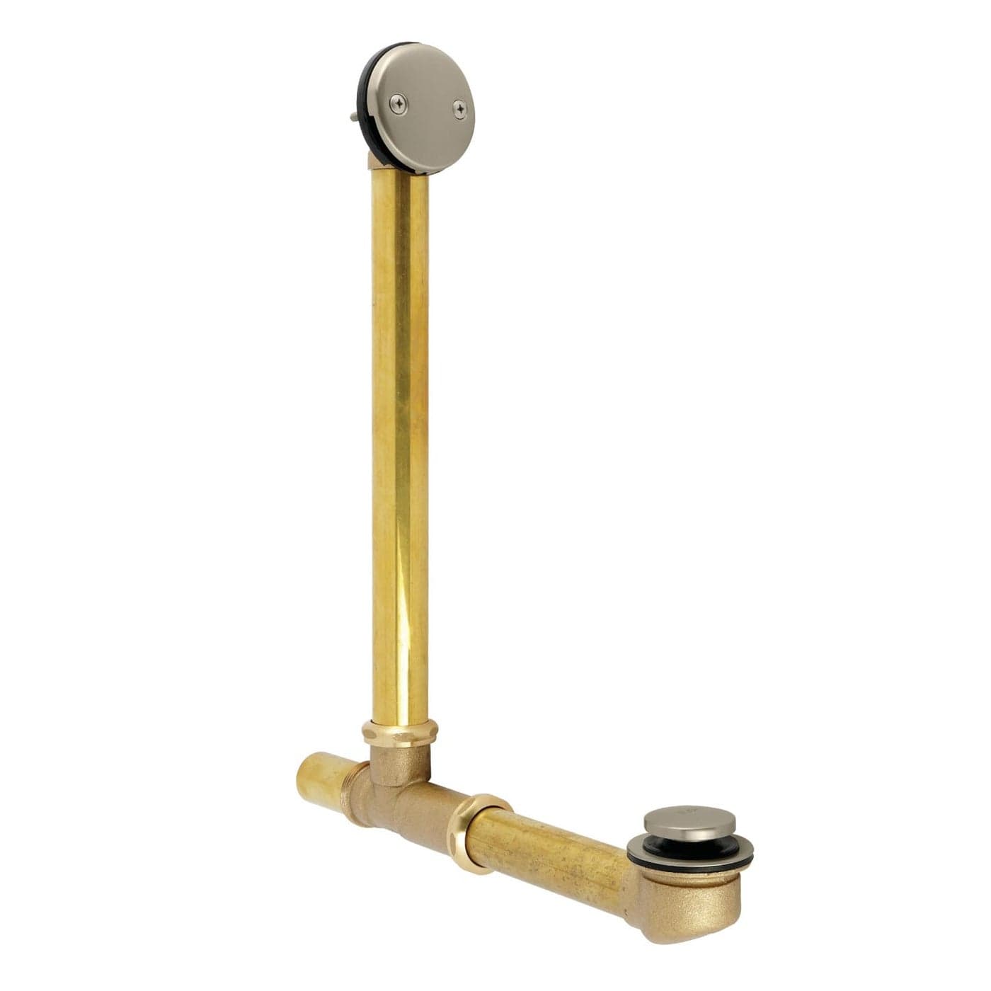 Kingston Brass DTT2168 TipToe Bath Tub Drain and Overflow Brushed Nickel 255 x 125 x 319