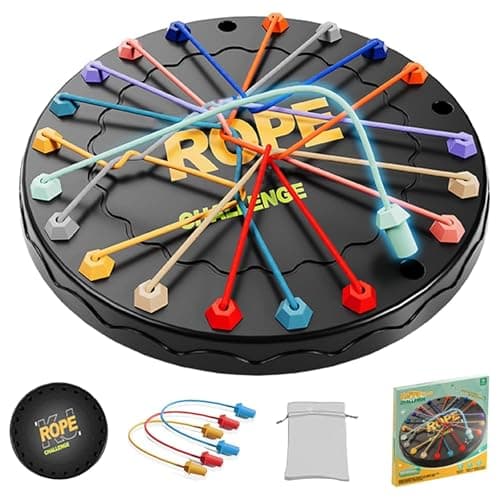 Mashes Rope Untangling Puzzle Game,Twisted Rope Puzzle for Kids & Adults,Family Travel Party Games with Multi-Level Challenges, Educational Strategy Board Game for Parties