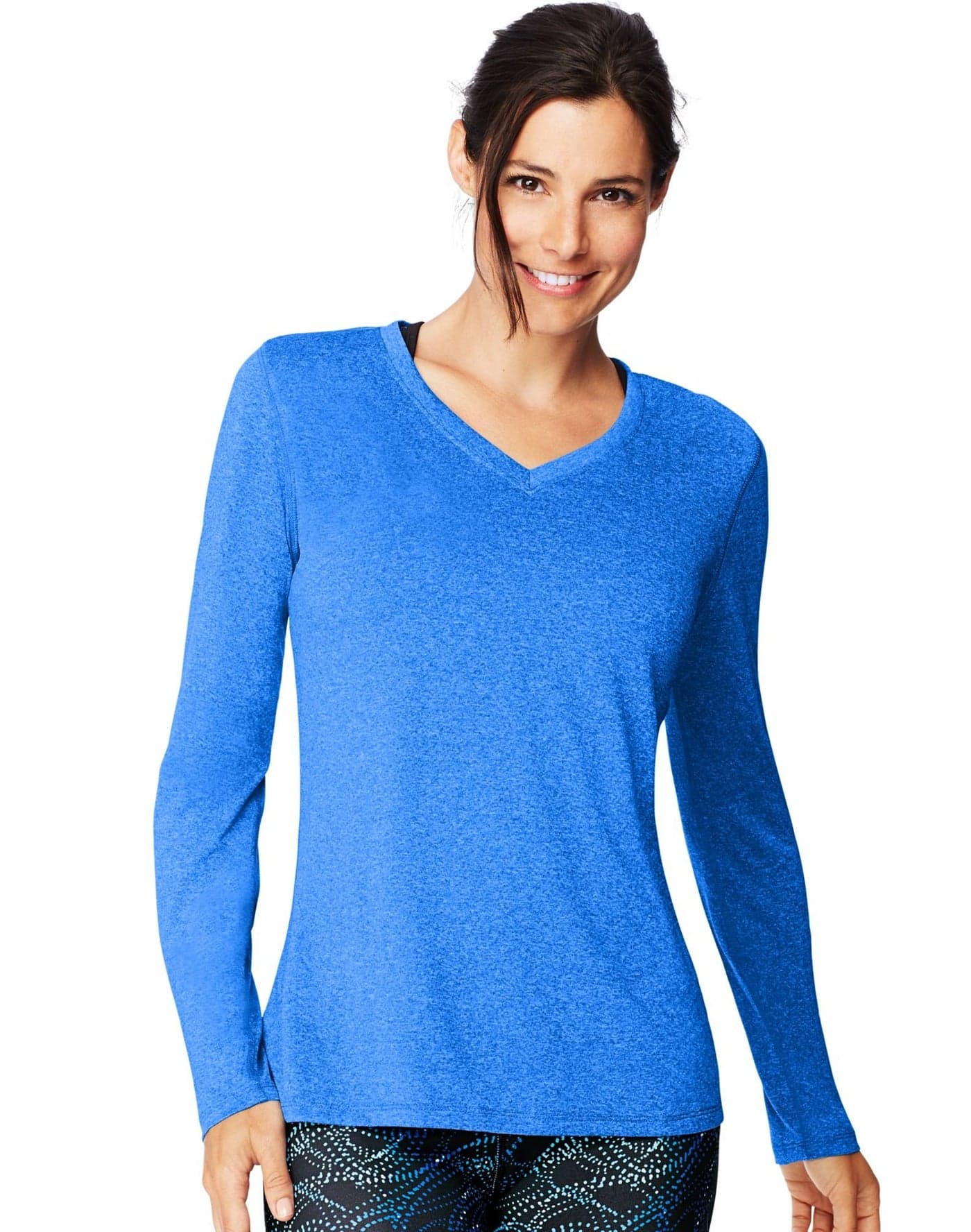 Hanes womens O9309 athletic shirts, Awesome Blue Heather, Medium US