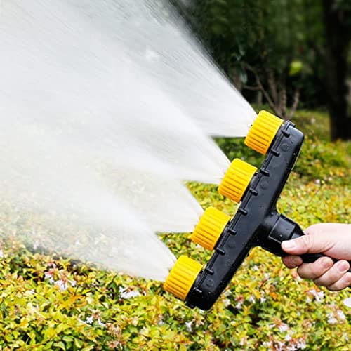 HASTHIP® Garden Water Pipe Sprayer With 4 Nozzle Irrigation Sprinkler for Larger Area, Flow-Adjustment Connector for Agricultural Lawn Watering Plants