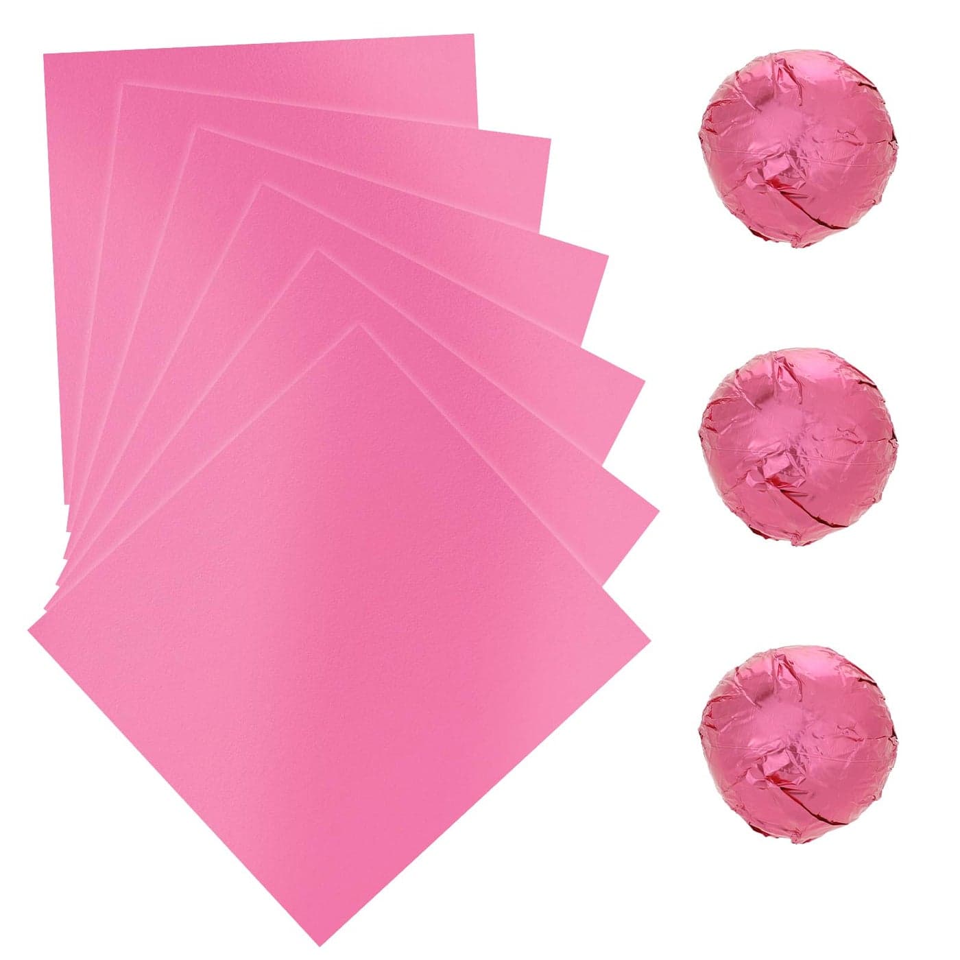 JJUNW 100PCS Colored Candy Foil Wrappers 6x6 Aluminium Foil Paper for PartyWeddingBirthdayChristmas DIY Candies and Chocolate Packaging Pink