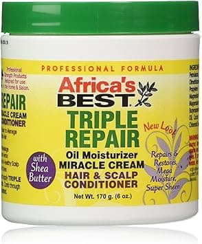 Africas Best Triple Repair Oil Moisturizer Cream Hair Scalp Conditioner 170g
