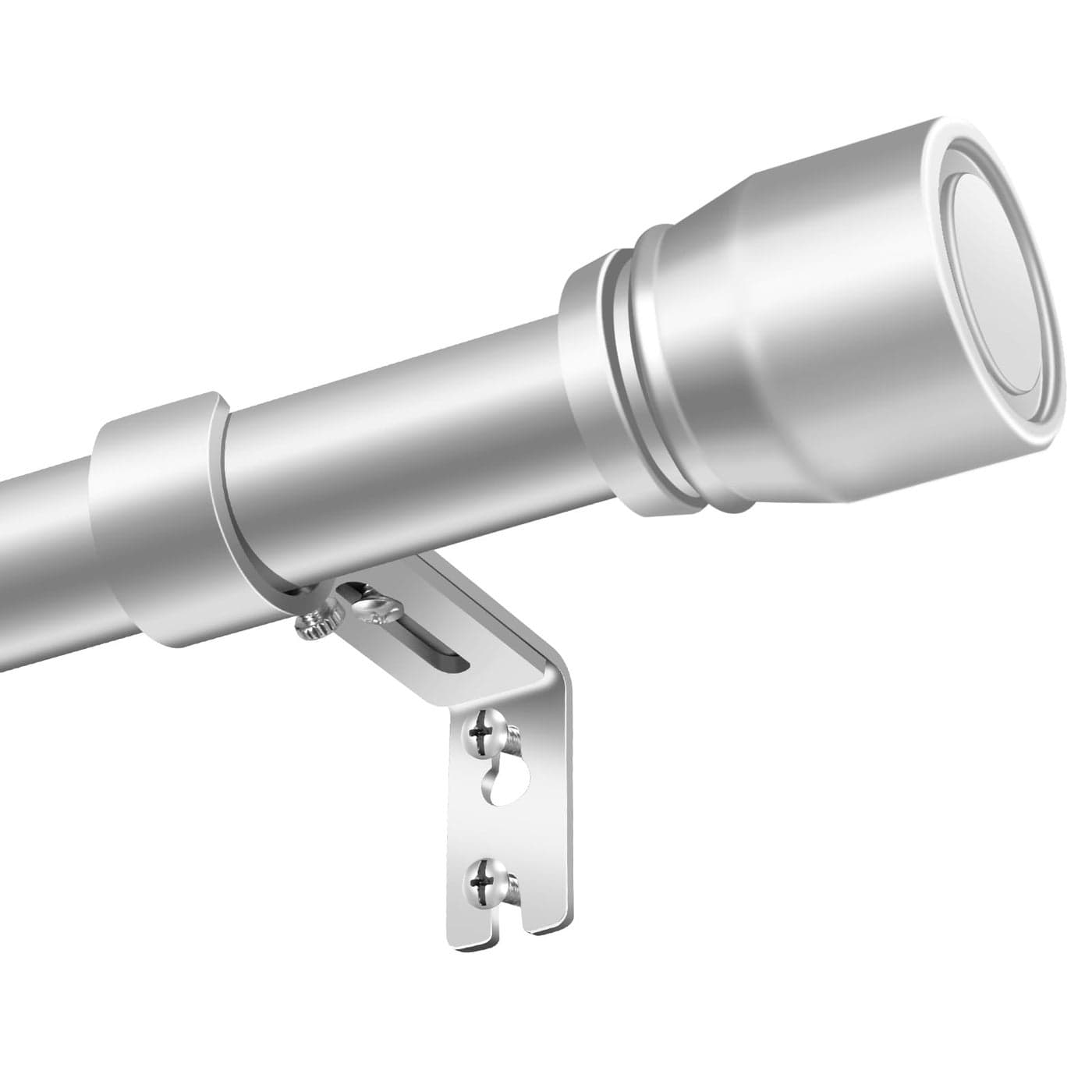 1 Diameter Curtain Rods Itself is 30 to144 inch 1 Pack Fit 30142 inch 66 to 120 inch Window with Heavy Duty Adjustable Rod Curtain Splicing Silver Extra Long Curtain Rod for Windows
