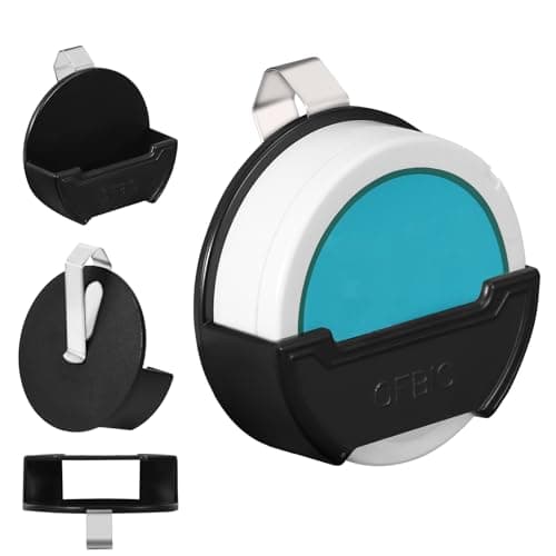 Pouch Can Holder for Car & Belt Fits ZYN Standard Can Tins (2.76" Dia x 0.78" Thick), Clips to Belt or Car Sun Visor, Compact Design for Quick Access, Great Gift for Nicotine Pouch Users (Black)