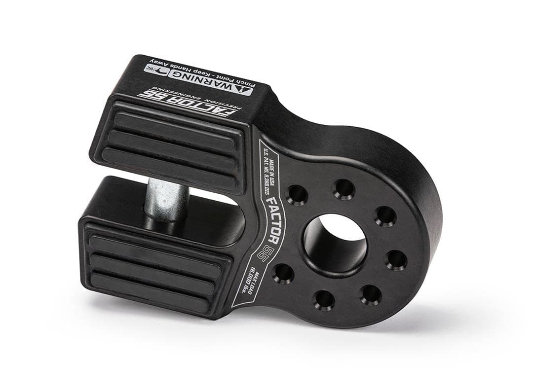 Factor 55 00050-04 Flatlink Original Folding Winch Shackle Bracket Max Load Rating 16,000 lb Ultimate Failure Greater Than 40,000 lb Ideal for 4x4 Off Road Adventures – Black