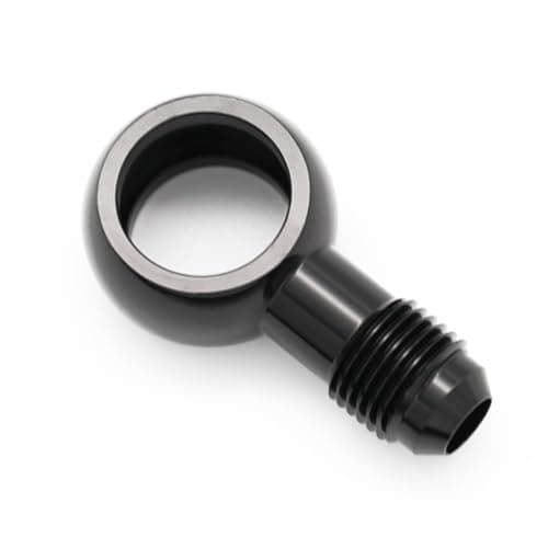 KRD PERFORMANCE Black Aluminum Fuel Banjo fitting M18 185mm ID Banjo hole to 6AN 916x18 UNF Male Flare Adapter Designed for Bosch 044 Fuel Pump