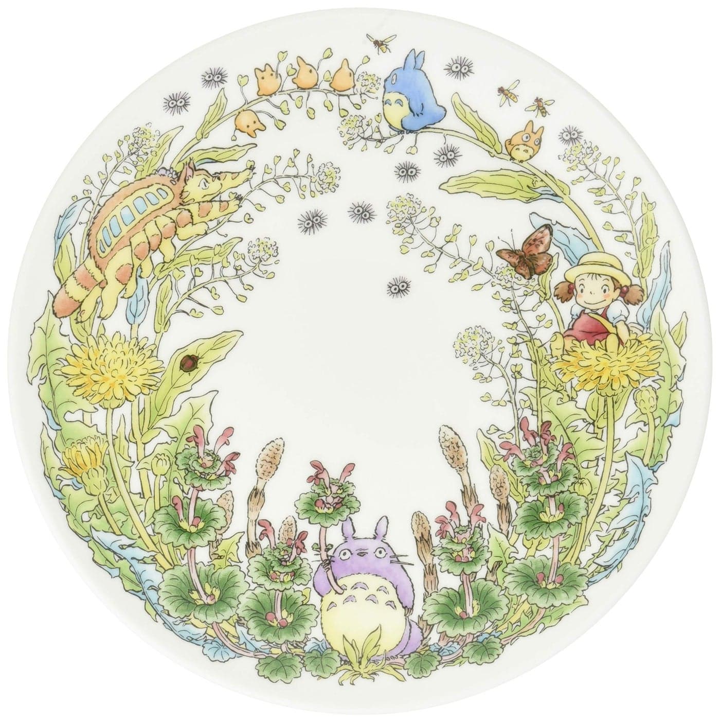 Noritake T50116A/4660-2 My Neighbor Totoro Plate, 9.1 inches (23 cm), Dandelion, Microwave Safe, 1 Piece