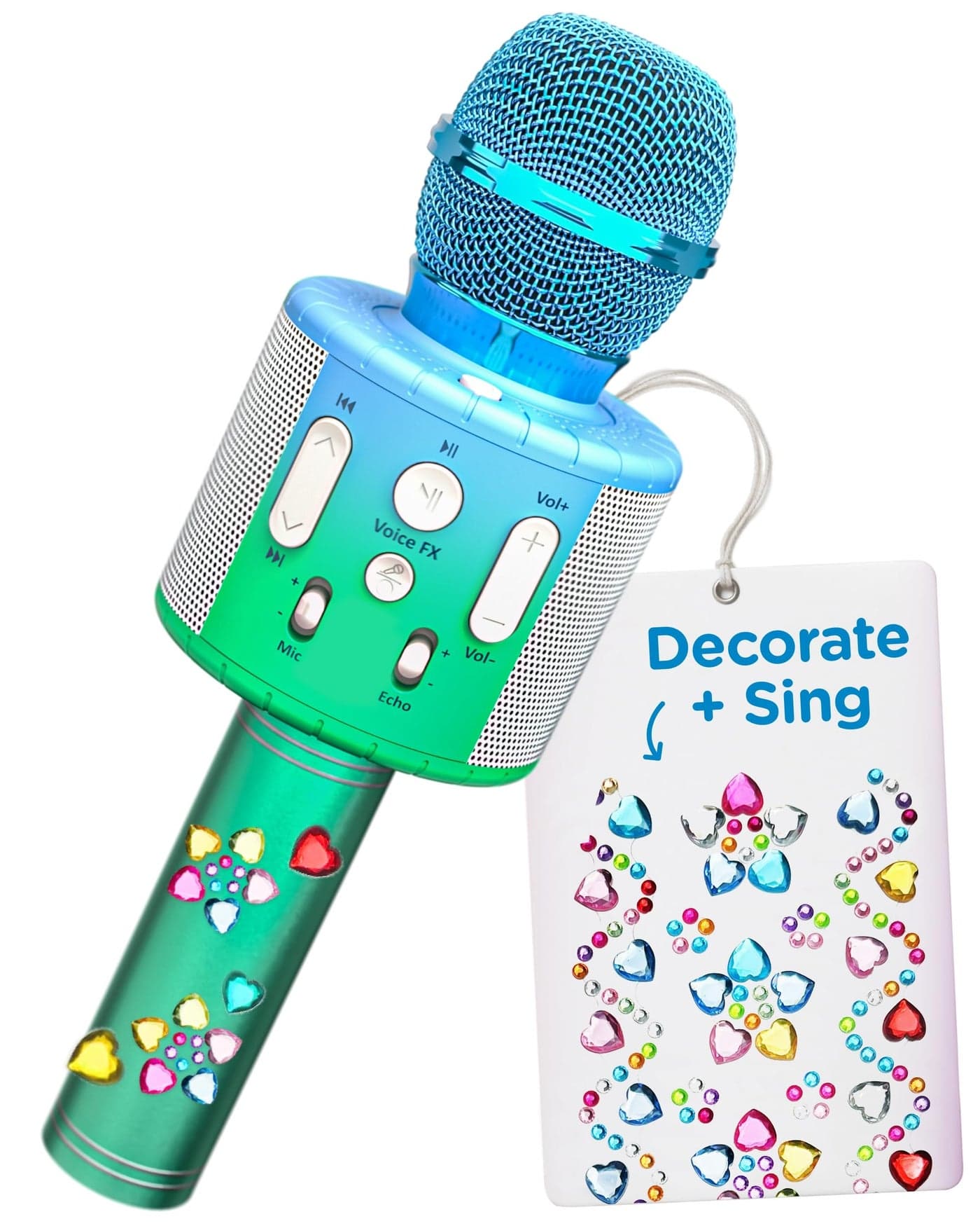 Move2Play, Kids Karaoke Microphone | Includes Stickers & Bluetooth | Kids Birthday Gift | Toy for All Ages 2, 3, 4, 5, 6+ Year Old Girls, Boys & Toddlers